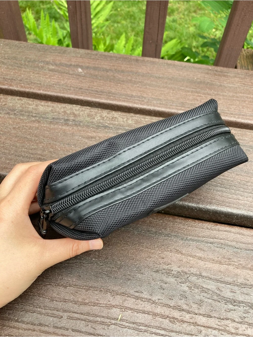 Like New TUMI for Delta Airlines Black Zip Bag Pouch Toiletries Bag Only